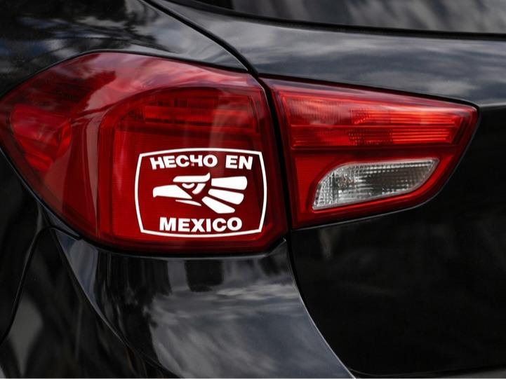 Hecho En Mexico Car Decal - Premium Exterior Vinyl Sticker, Outdoor Durability, Available in 1-Pack or 2-Pack