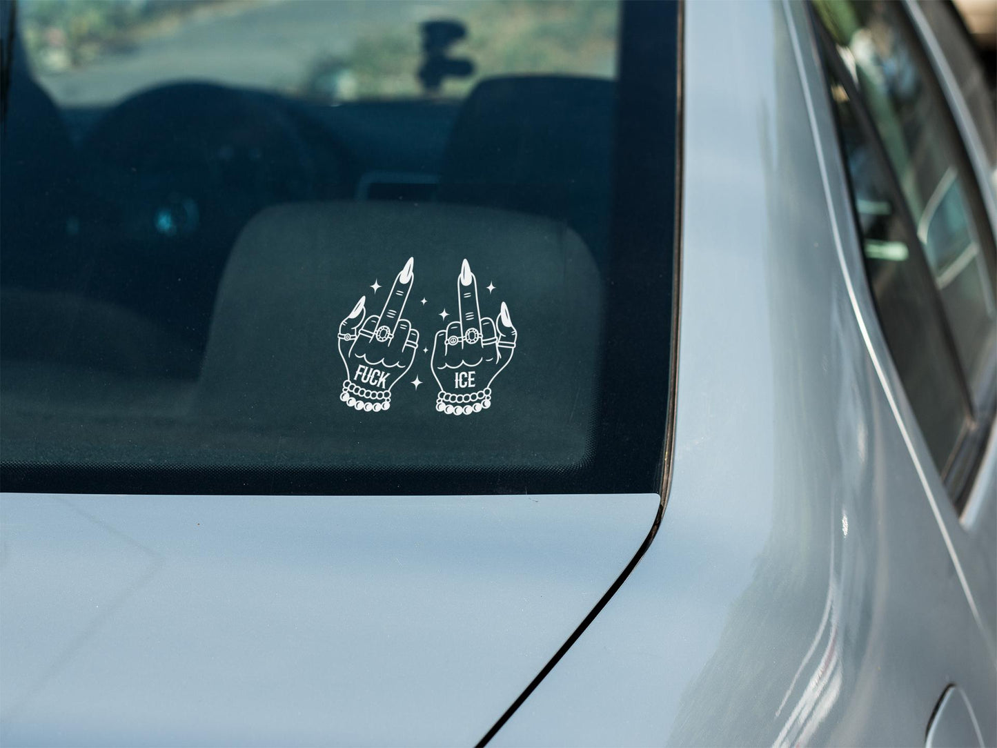 Fuck ICE Permanent Car Decal - Stylish Car Sticker for Vehicle Decoration