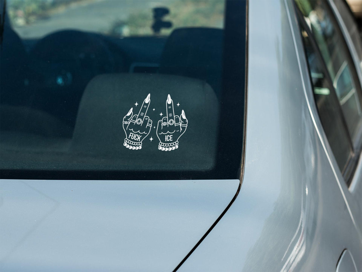 Fuck ICE Permanent Car Decal - Stylish Car Sticker for Vehicle Decoration
